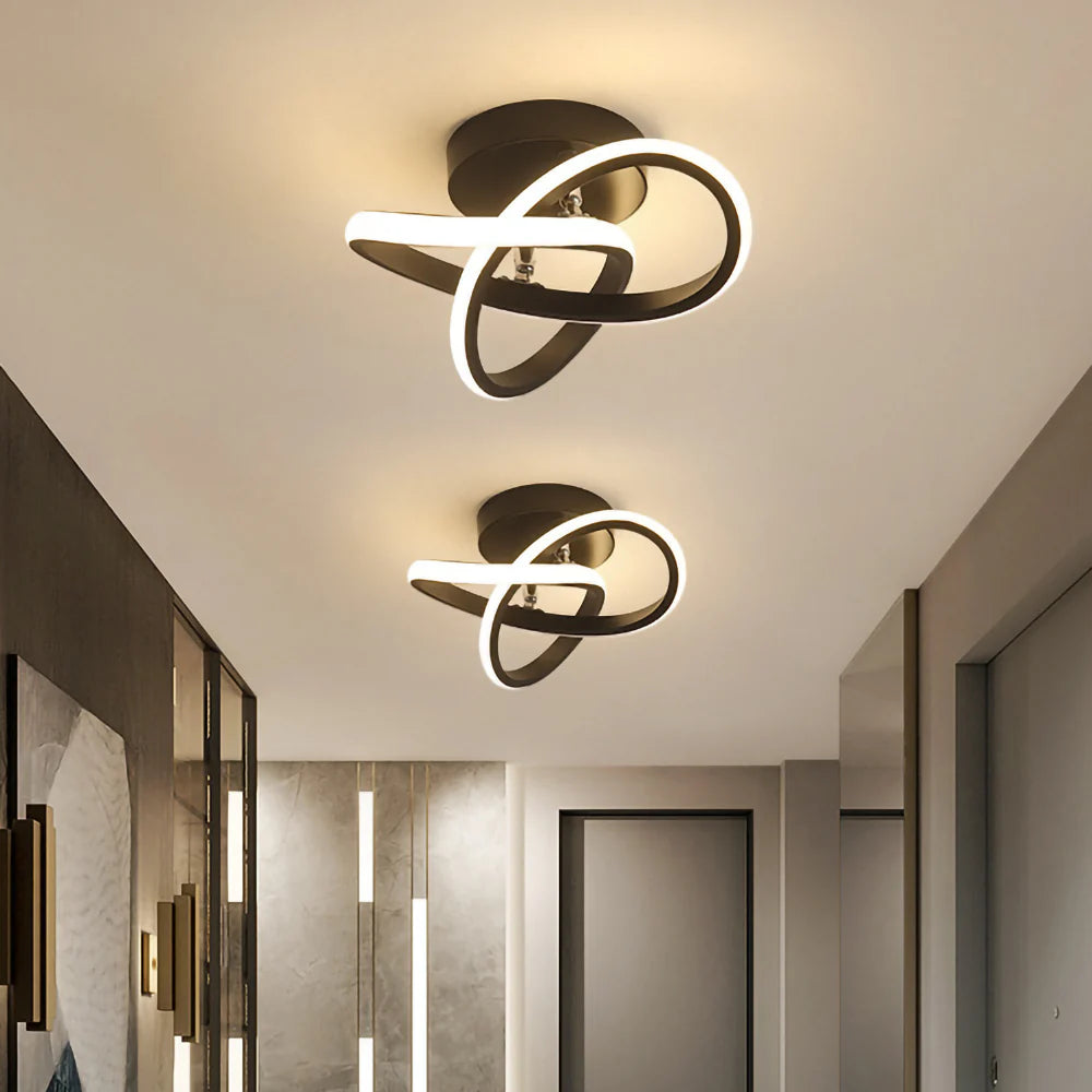 White Flush LED Ceiling Light in Metal and Acrylic – Modern Minimalist Design