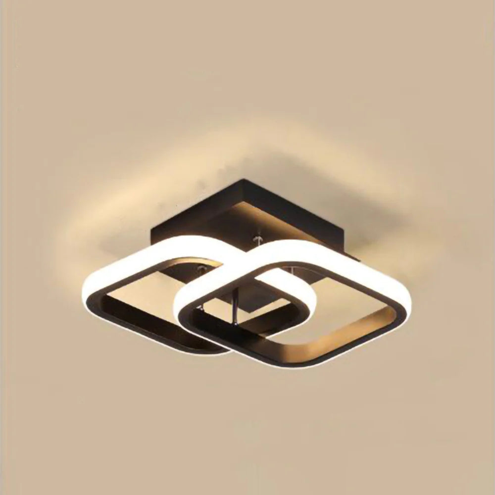White Flush LED Ceiling Light in Metal and Acrylic – Modern Minimalist Design