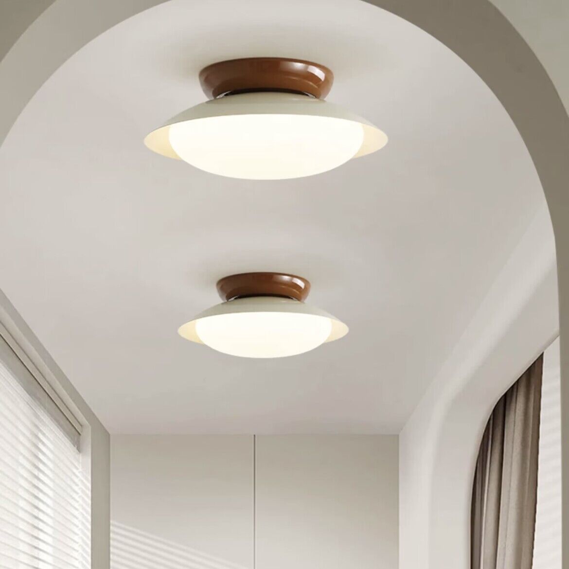 Morandi Vintage Flush Mount Ceiling Light – Metal & Acrylic, E27