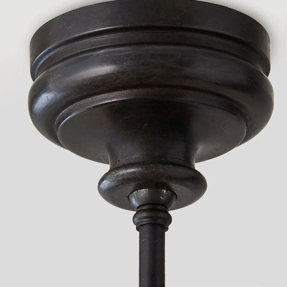 Alessio Vintage Retro Metal Chandelier – Black, White, or Brass