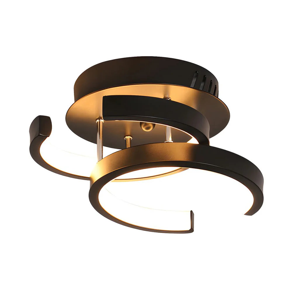 White Flush LED Ceiling Light in Metal and Acrylic – Modern Minimalist Design