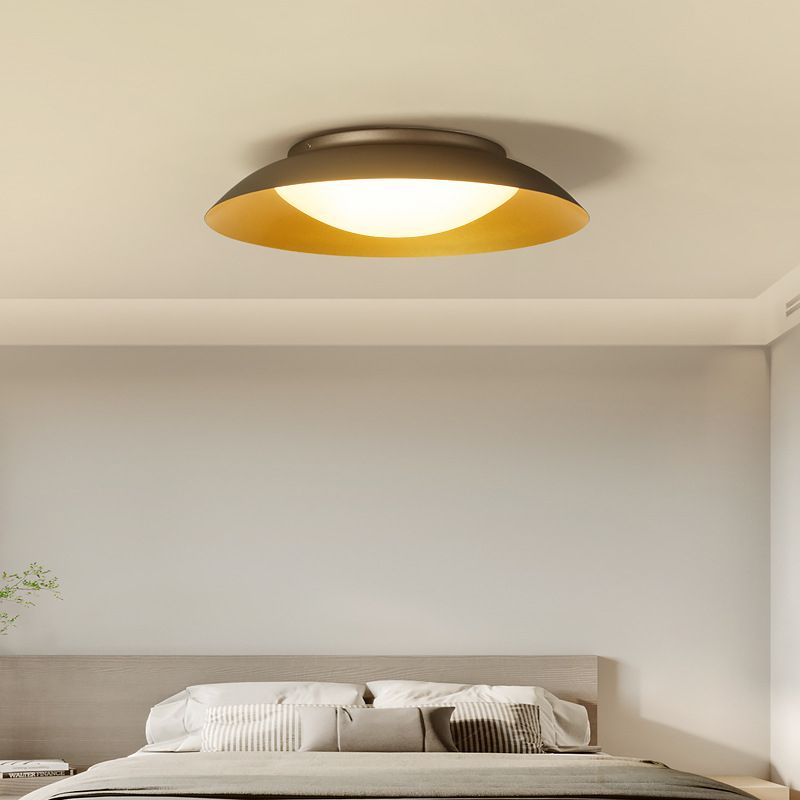 Carins Round Brass Flush Ceiling Light 13.8"-15.8" – 3-Color LED