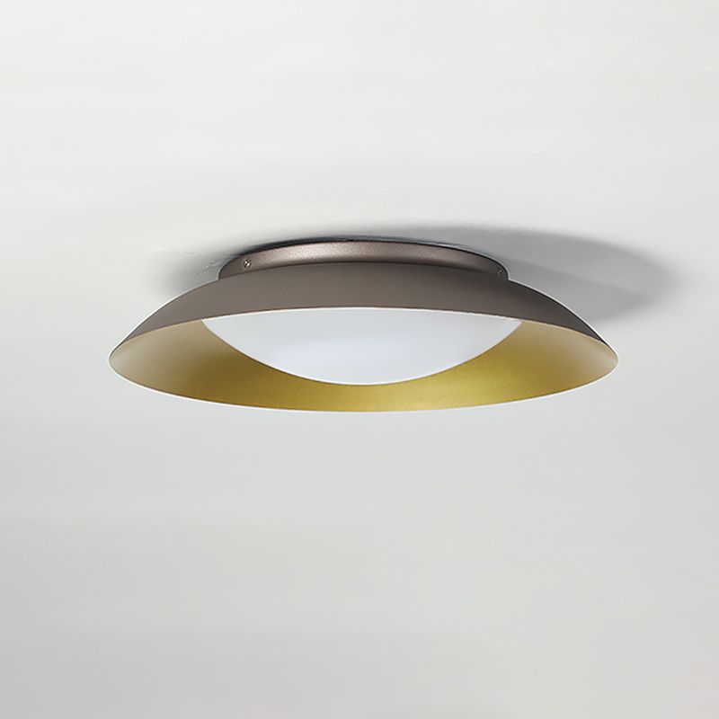 Carins Round Brass Flush Ceiling Light 13.8"-15.8" – 3-Color LED