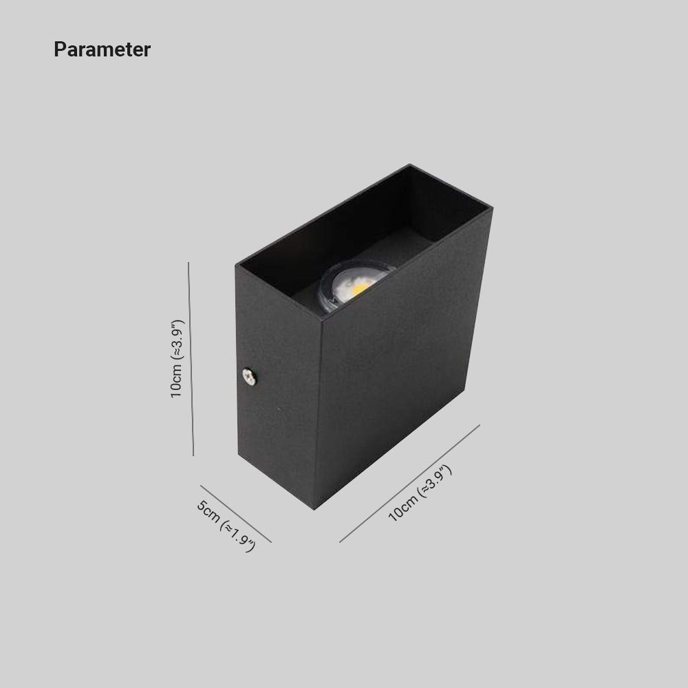 Orr Adjustable Square Outdoor Wall Lamp – LED, Black/White