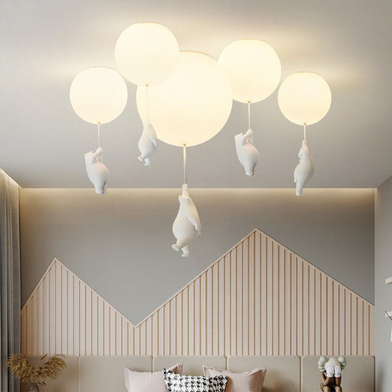 Bear Balloons Ceiling Light – LED Flush Mount, 3 Colours