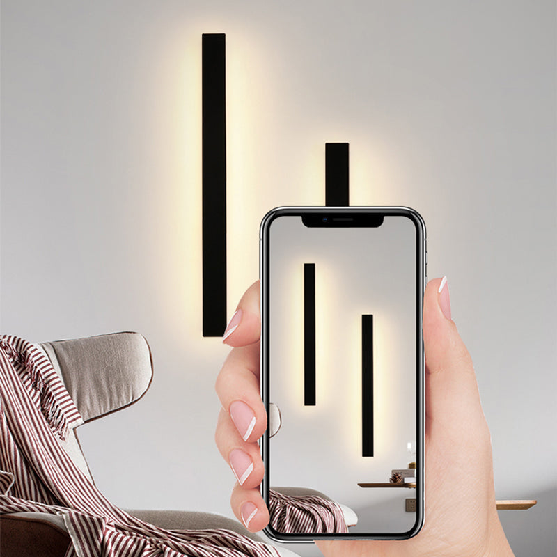 Edge Minimalist IP65 Linear LED Wall Light – Black Metal & Acrylic