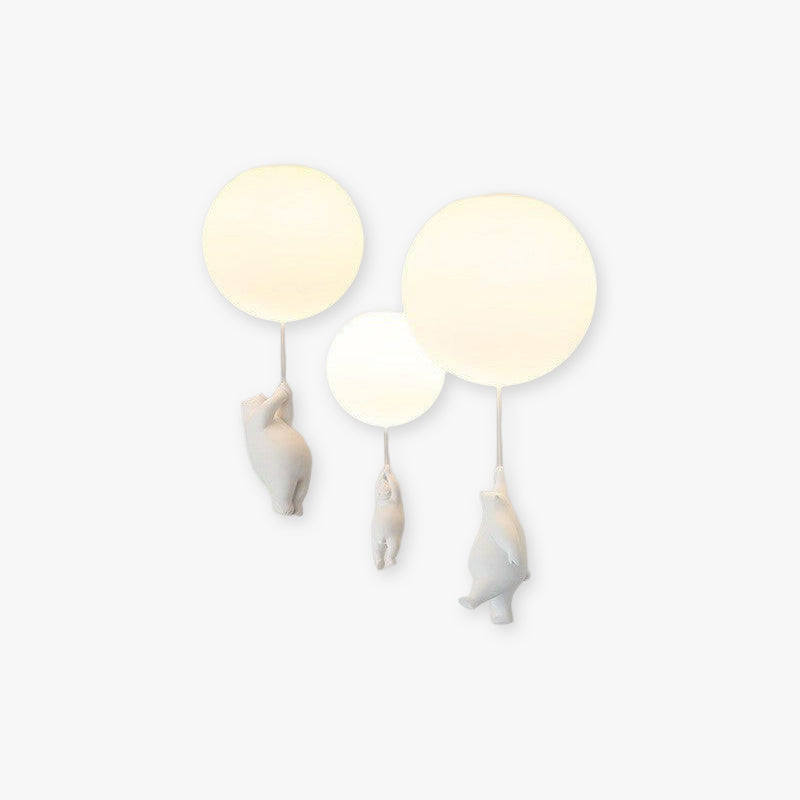 Bear Balloons Ceiling Light – LED Flush Mount, 3 Colours