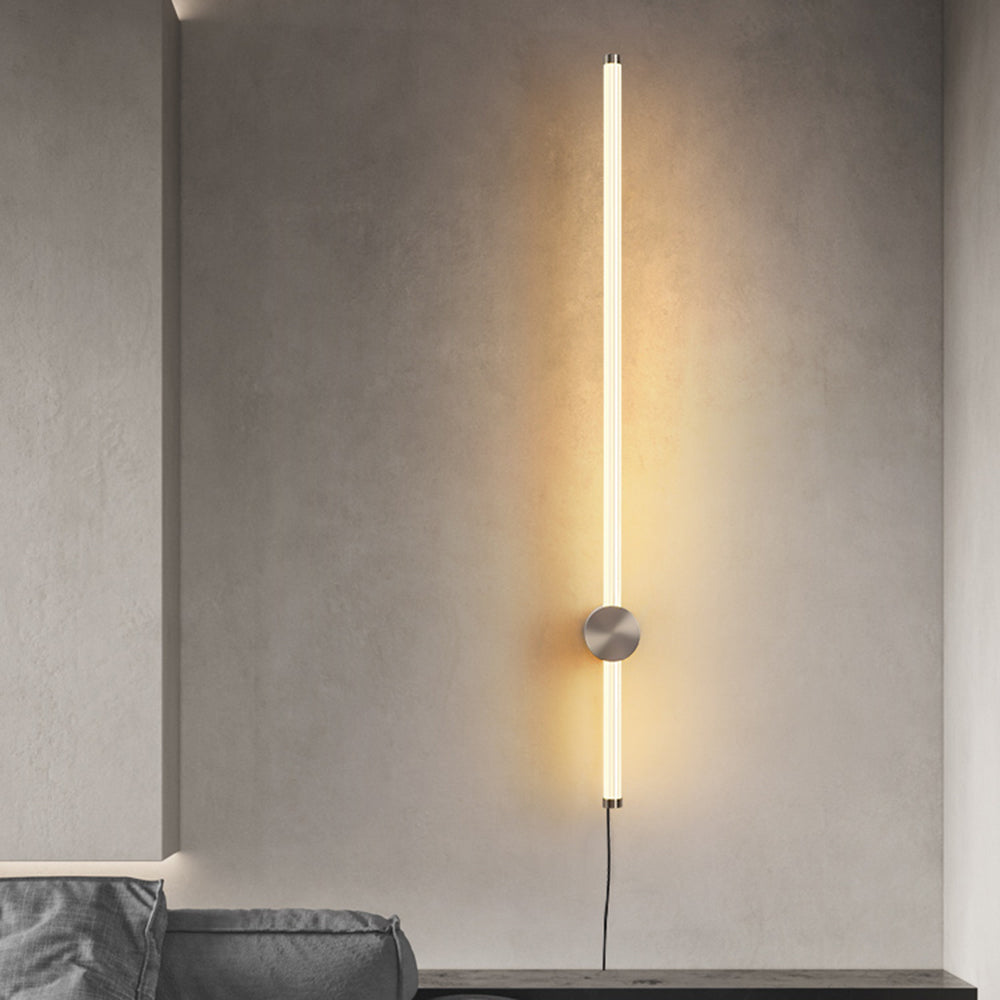Edge Coppery & Nickel Wall Lamp – Metal & Acrylic, 23.6-31.6"