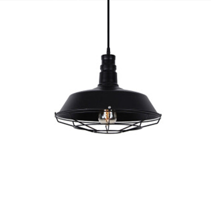 Rustic Industrial E27 Pendant Lamp Shade – Black or Rust Finish