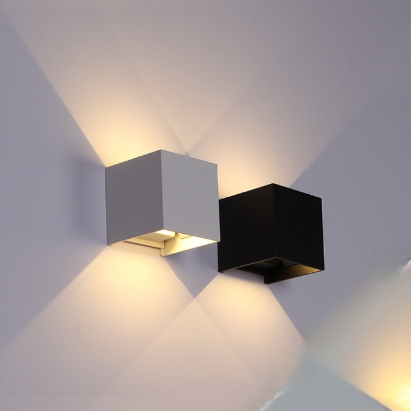 Orr Adjustable Square Outdoor Wall Lamp – LED, Black/White