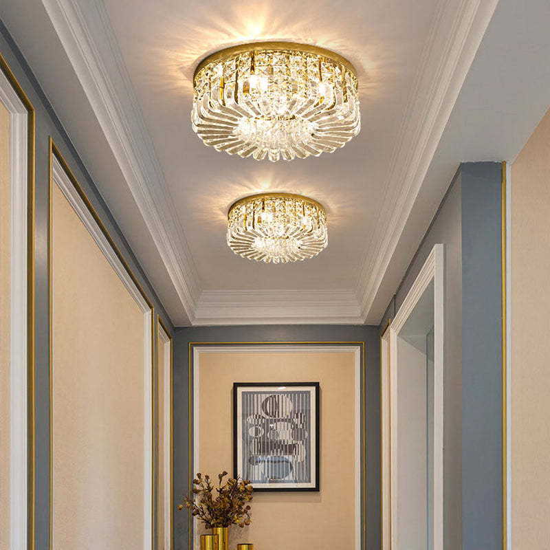 Marilyn Luxury Flush Mount Crystal LED Ceiling Light – Gold Finish