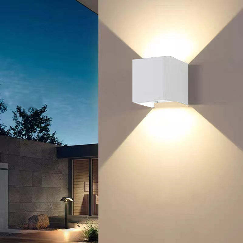Orr Adjustable Square Outdoor Wall Lamp – LED, Black/White