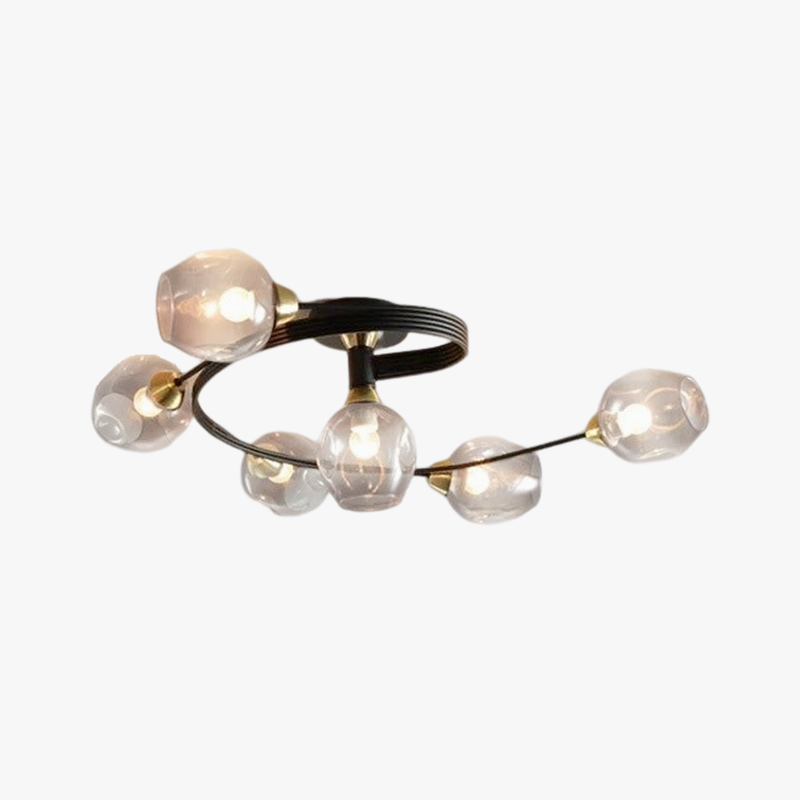 Nordic LED Ceiling Chandelier – Modern Glass Retro Pendant Lamp