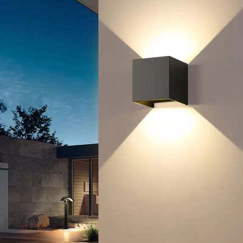 Orr Adjustable Square Outdoor Wall Lamp – LED, Black/White