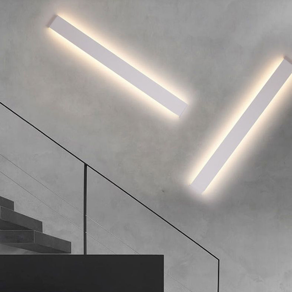 Edge Minimalist Rectangular Wall Lamp – Black, White, or Gold