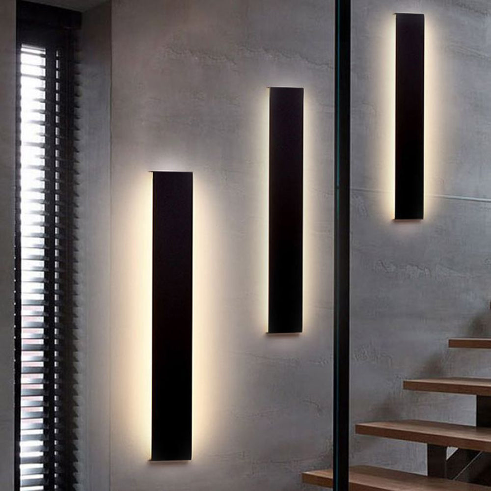 Edge Minimalist Rectangular Wall Lamp – Black, White, or Gold