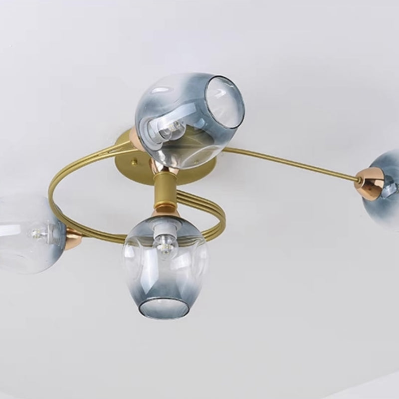 Nordic LED Ceiling Chandelier – Modern Glass Retro Pendant Lamp