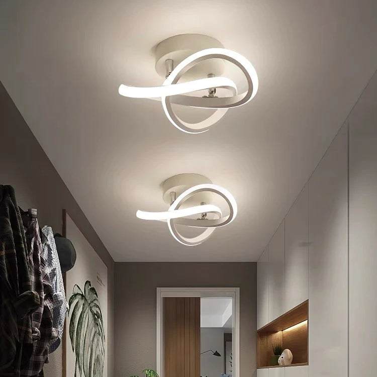 White Flush LED Ceiling Light in Metal and Acrylic – Modern Minimalist Design