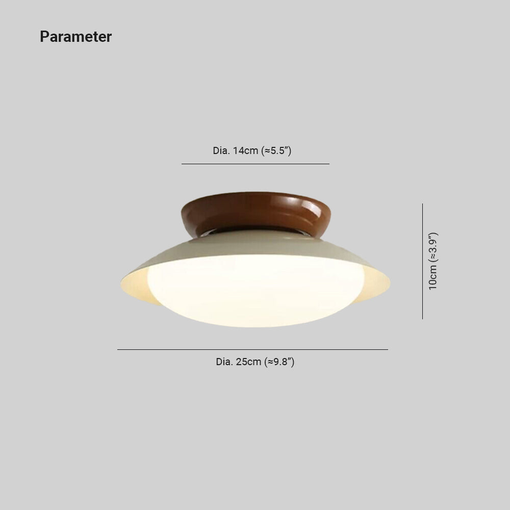 Morandi Vintage Flush Mount Ceiling Light – Metal & Acrylic, E27