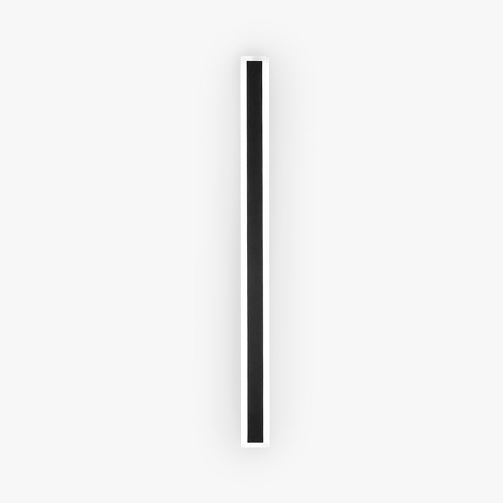 Edge Modern Outer Glow Linear Outdoor Wall Light – Dark Steel