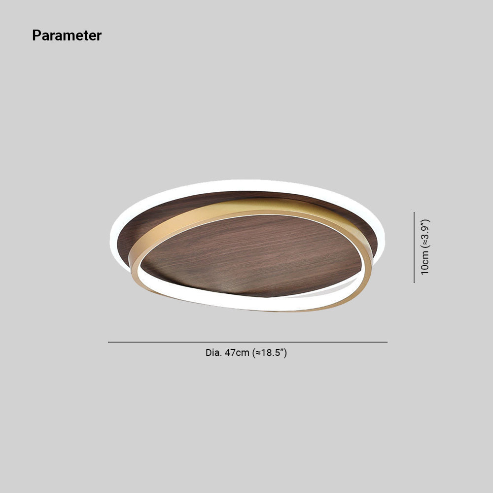 Lacey Modern Rund Dimmable Ceiling Light – Gold Metal & Acrylic