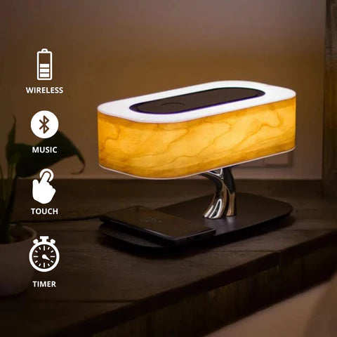 Tree of Life Lamp – Designer Light with Wireless Charger & Bluetooth Speaker