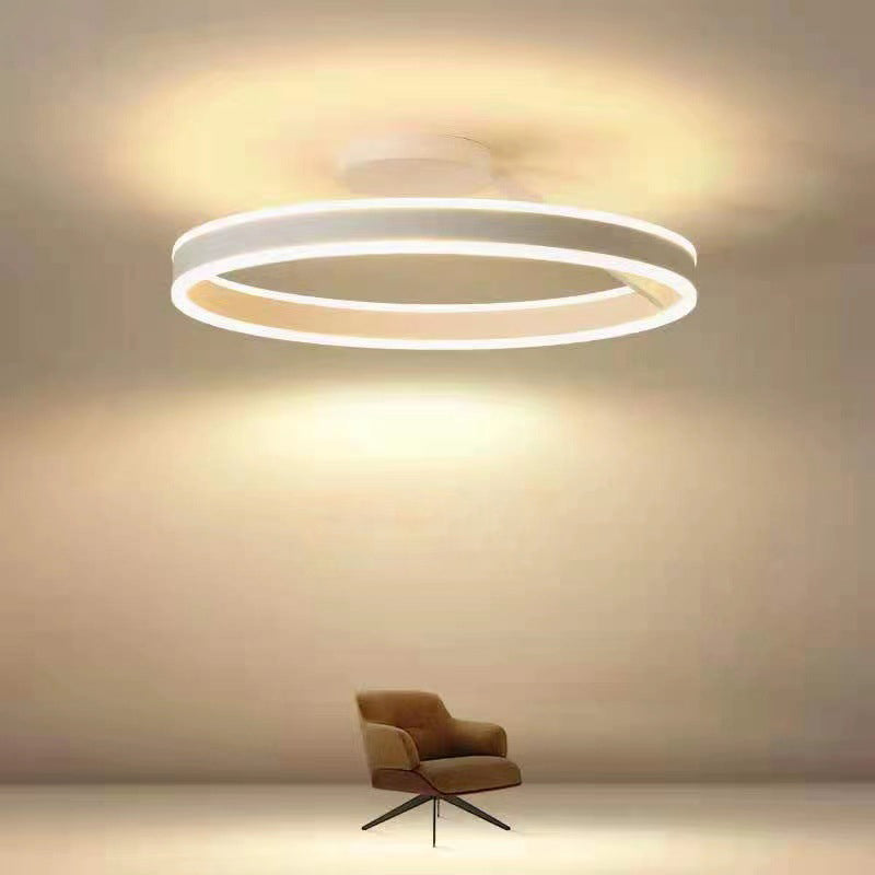 Arisha Modern Circle Flush Mount Ceiling Light – Black/White, LED