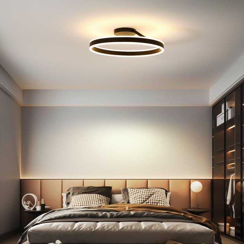 Arisha Modern Circle Flush Mount Ceiling Light – Black/White, LED