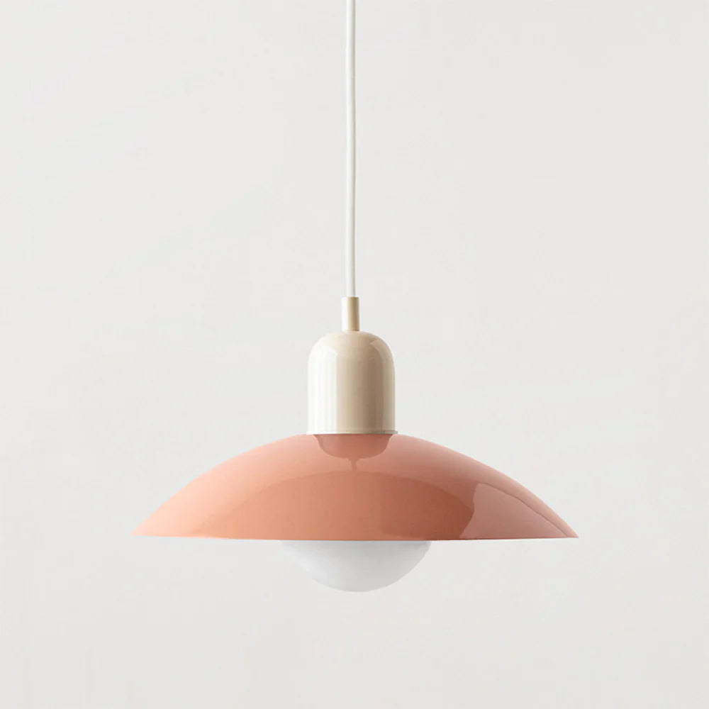 Morandi Modern Metal Pendant Light – Colorful Dome Shade, G9 Base