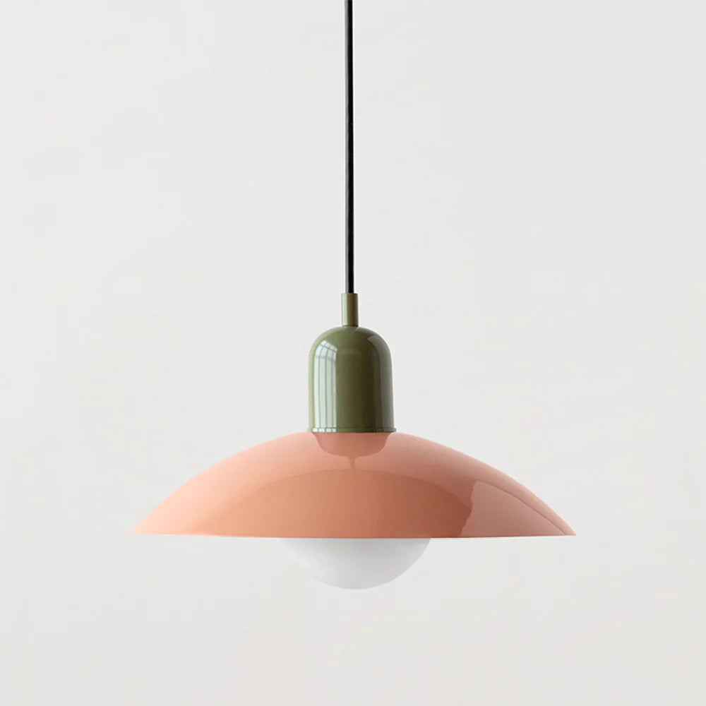 Morandi Modern Metal Pendant Light – Colorful Dome Shade, G9 Base