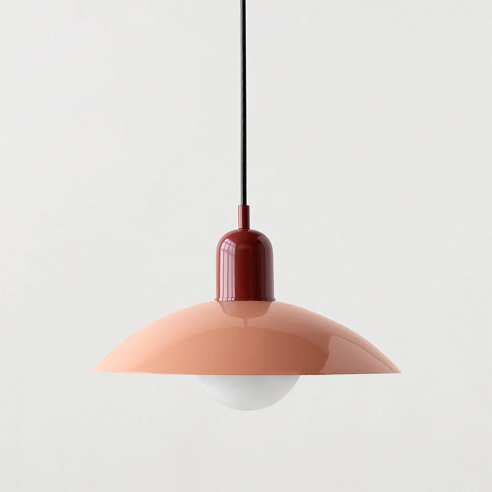 Morandi Modern Metal Pendant Light – Colorful Dome Shade, G9 Base