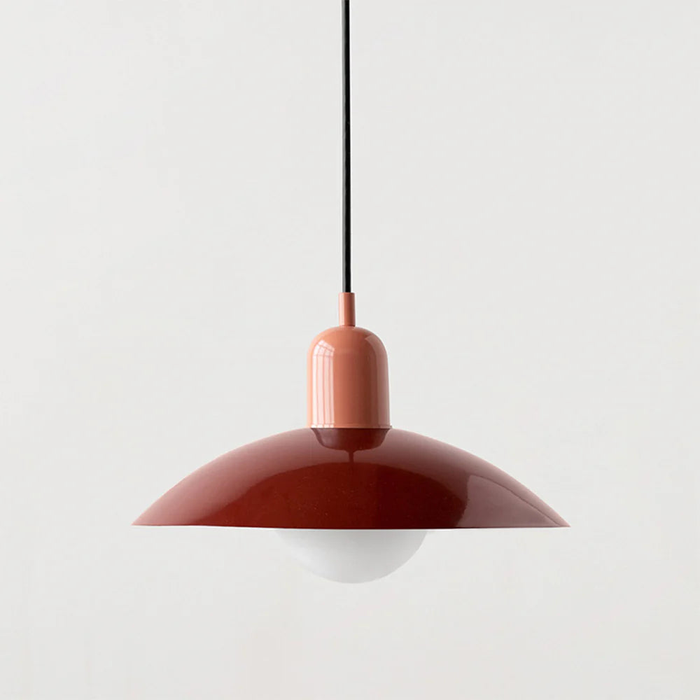 Morandi Modern Metal Pendant Light – Colorful Dome Shade, G9 Base