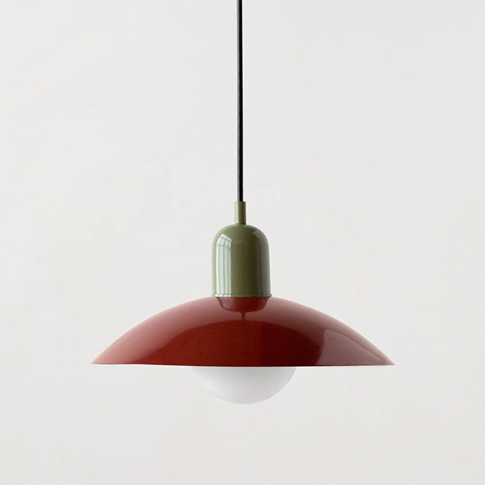 Morandi Modern Metal Pendant Light – Colorful Dome Shade, G9 Base