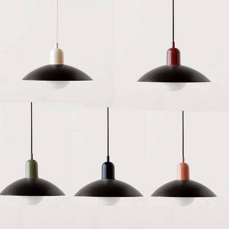 Morandi Modern Metal Pendant Light – Colorful Dome Shade, G9 Base