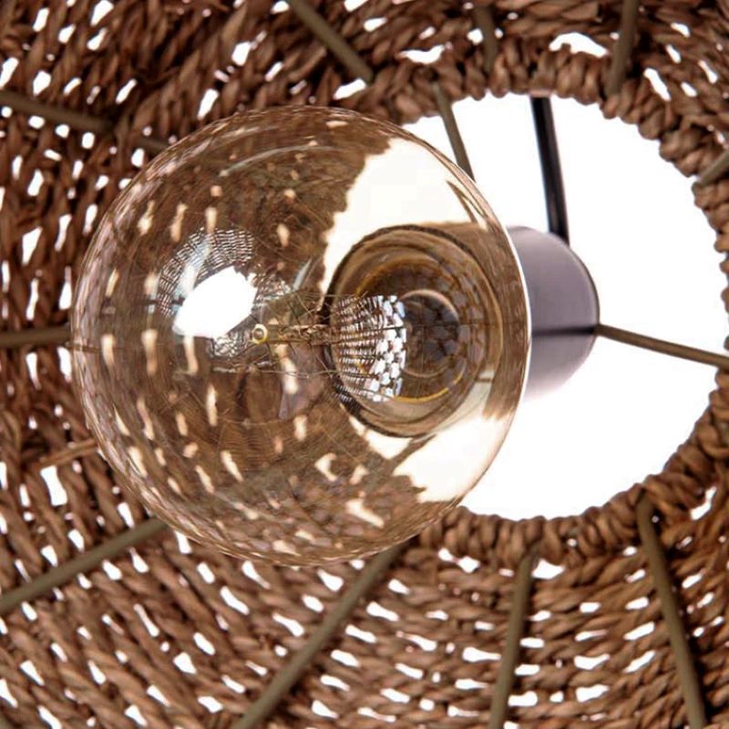 Muto Vintage Rustic Rattan LED Pendant Light – 13.8–23.6", E27