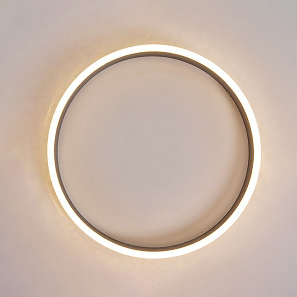 Quinn Flush Mount Ceiling Light – Round Metal + Acrylic, 7.9-31.5"