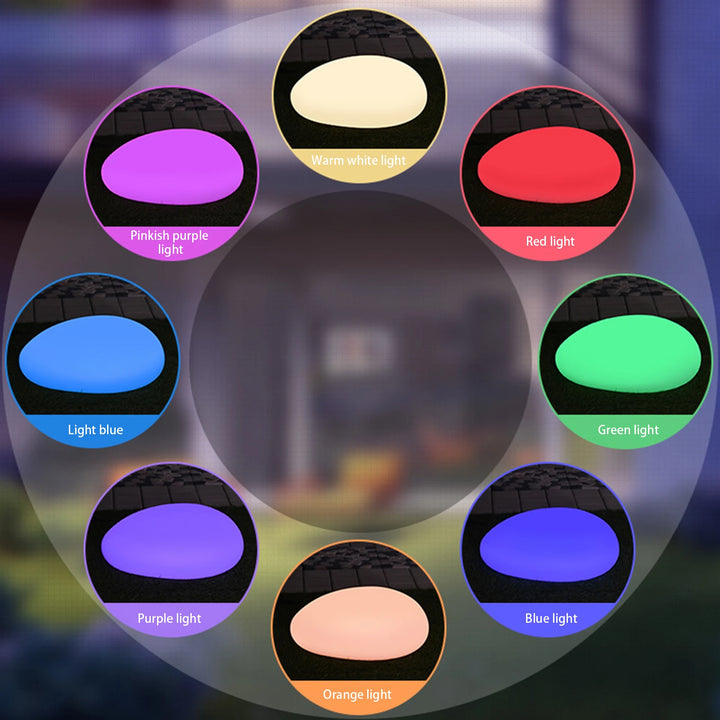 Solar Glow Stone – Multicolour LED Garden Tile Light