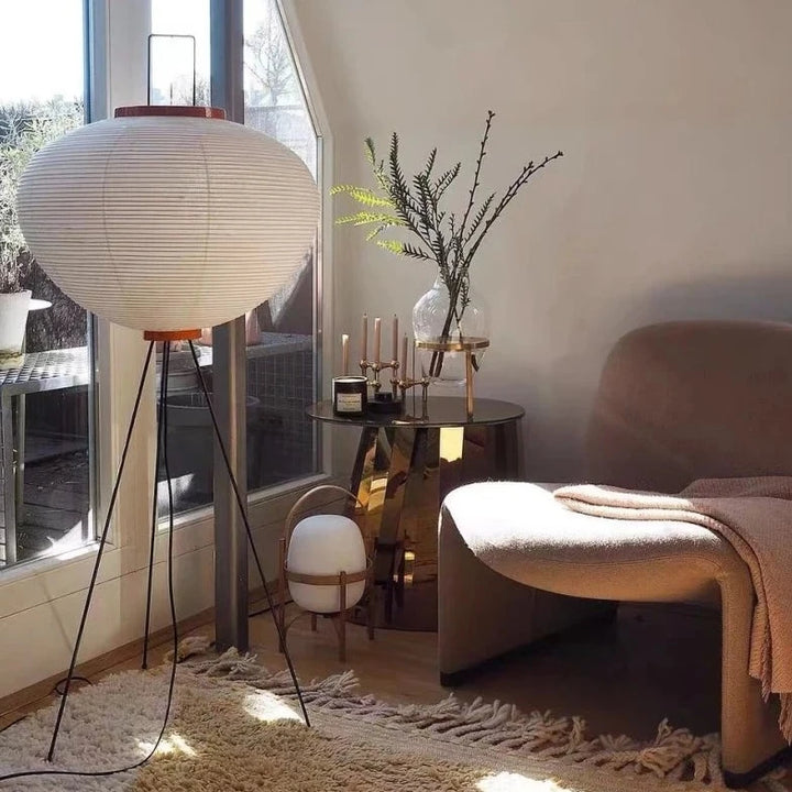 Japanese Akari Rice Paper Lamp – Minimalist Design