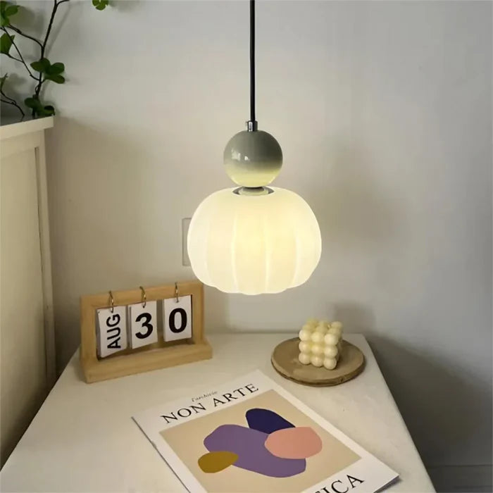 Art Deco Cream Pendant Lamp