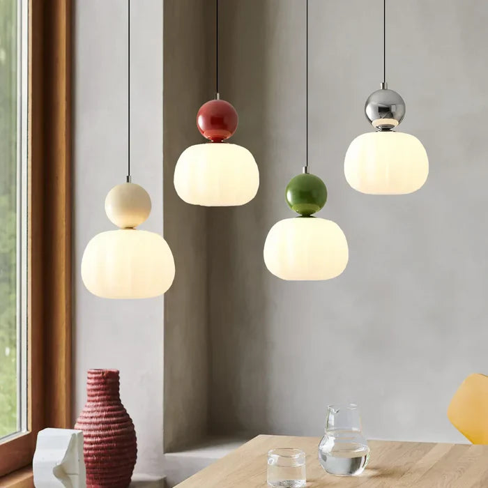 Art Deco Cream Pendant Lamp