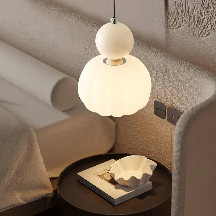 Art Deco Cream Pendant Lamp