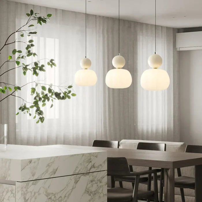 Art Deco Cream Pendant Lamp