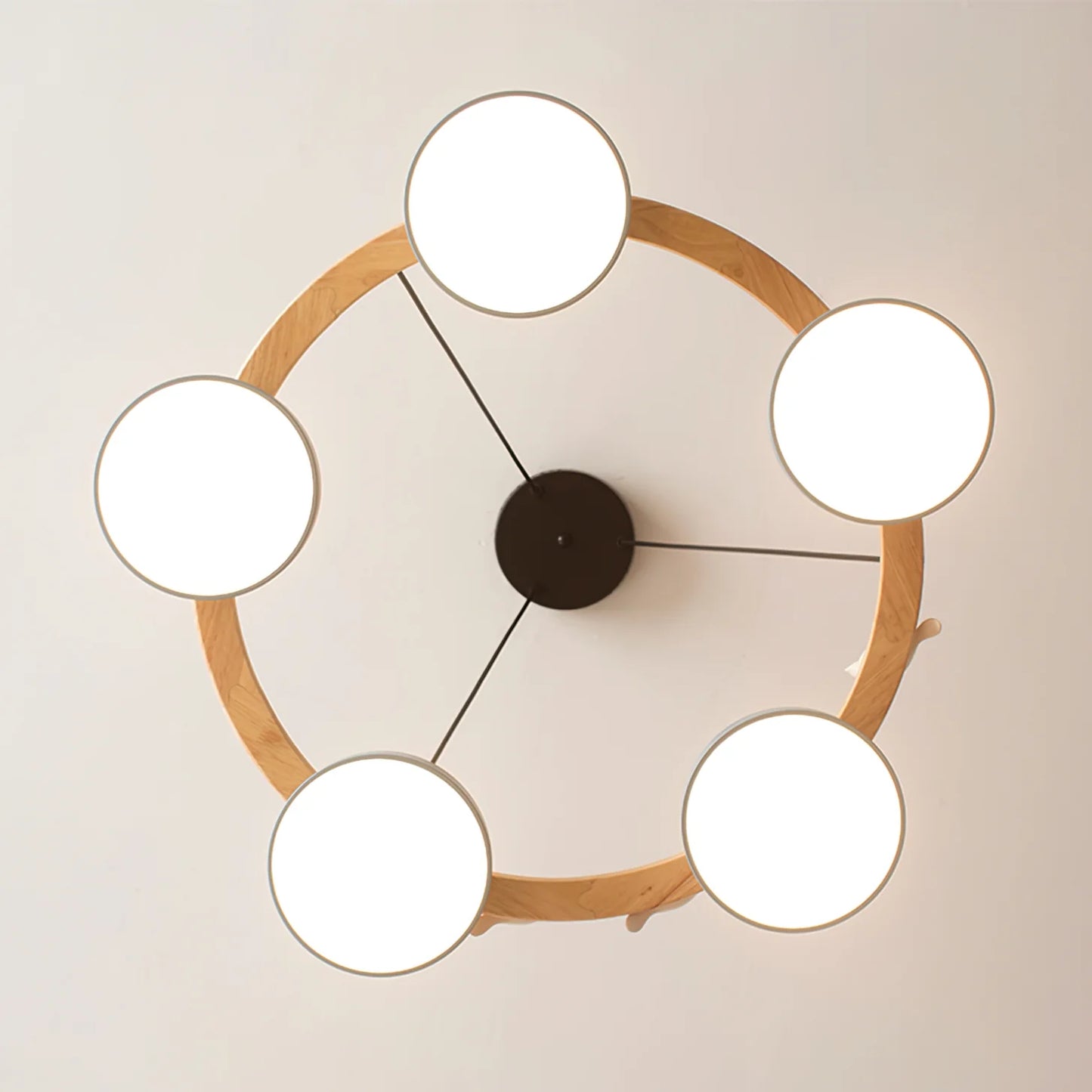Morandi Modern Chandelier – Metal, Wood, Resin, Acrylic, 4–5 Lights