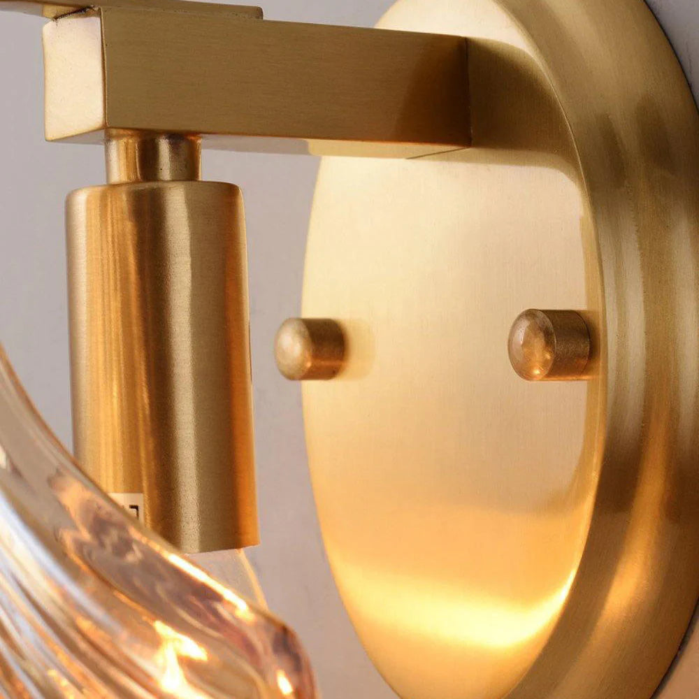 Veta Fashion Metal & Glass Wall Lamp – Clear or Champagne Finish