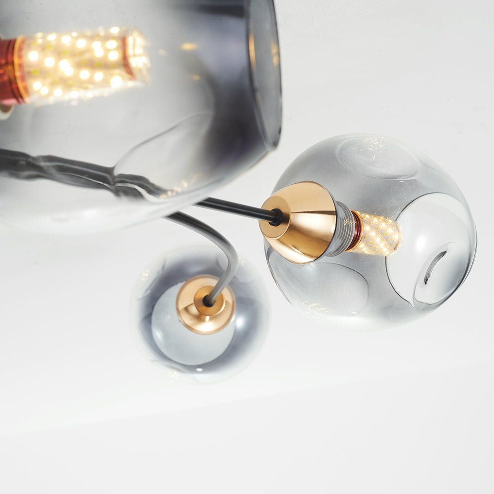 Nordic LED Ceiling Chandelier – Modern Glass Retro Pendant Lamp