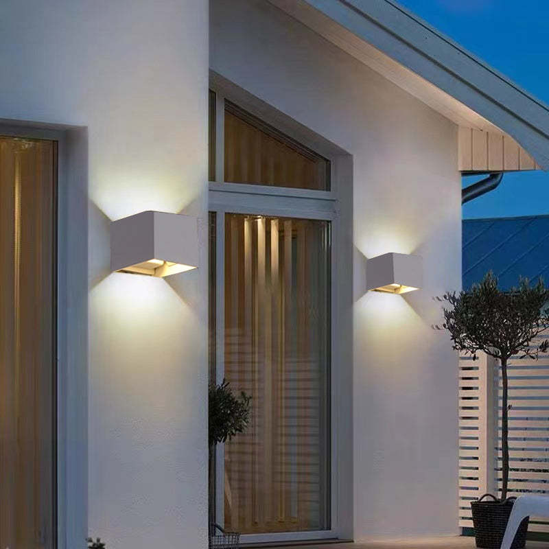 Orr Adjustable Square Outdoor Wall Lamp – LED, Black/White