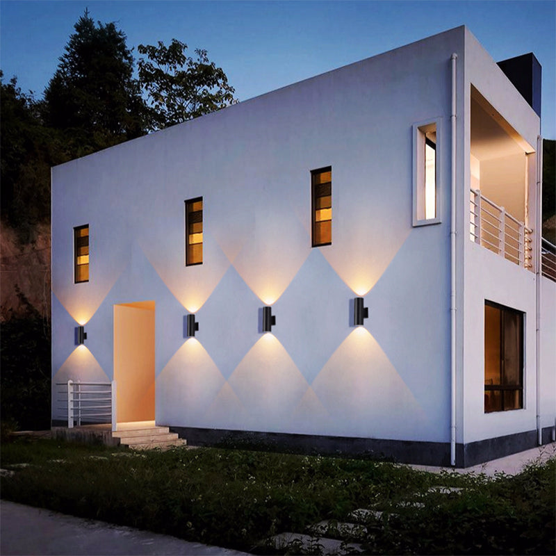 Orr Double-Headed Outdoor Wall Lamp – Metal & Glass Finish