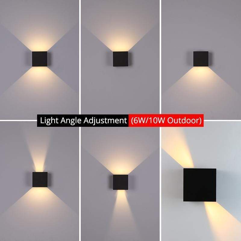 Orr Adjustable Square Outdoor Wall Lamp – LED, Black/White