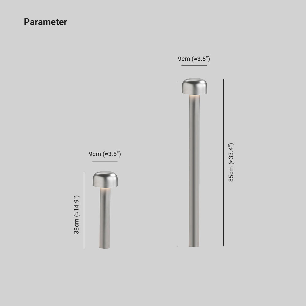 Orr Mushroom-Shaped Outdoor Path Light – Modern Metal Design