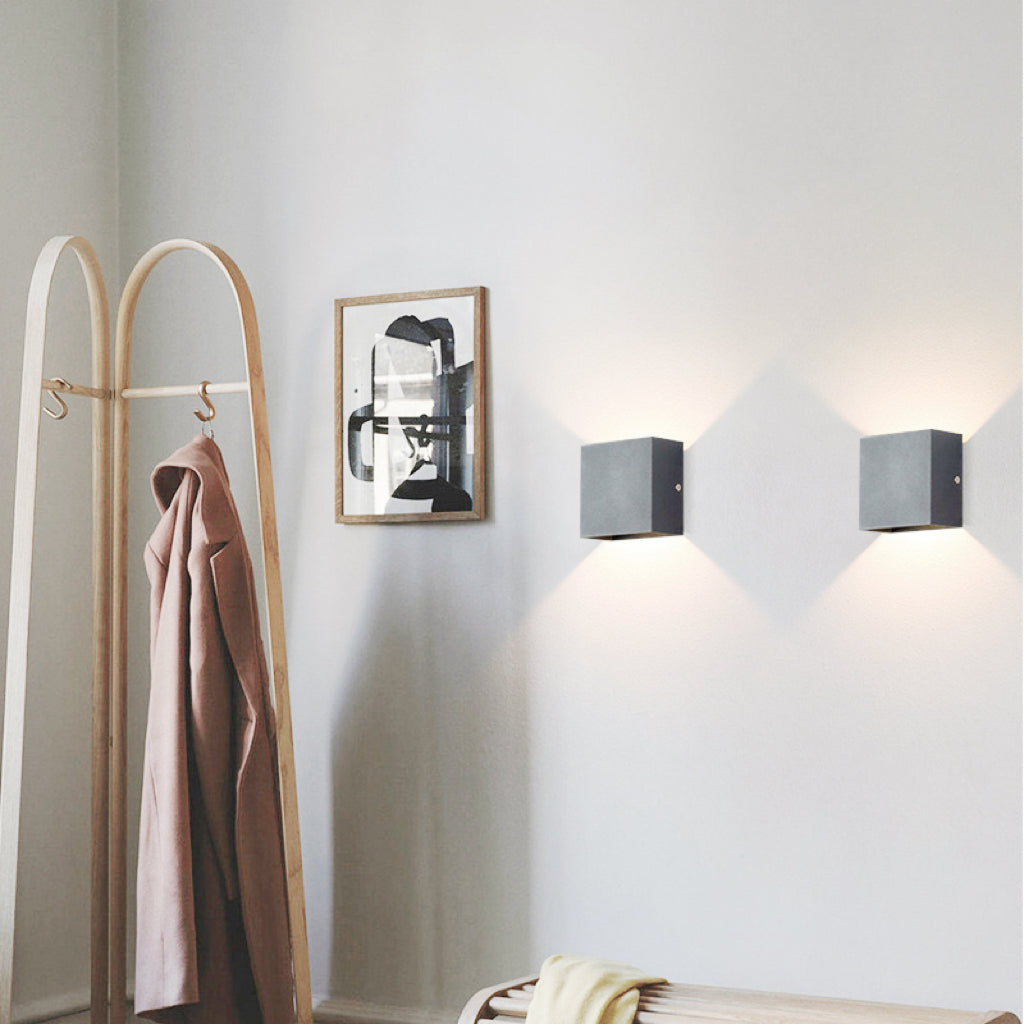 Orr Adjustable Square Outdoor Wall Lamp – LED, Black/White